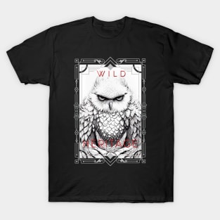 Owl Bird Wild Nature Illustration Line Epic Illustration Line Art T-Shirt